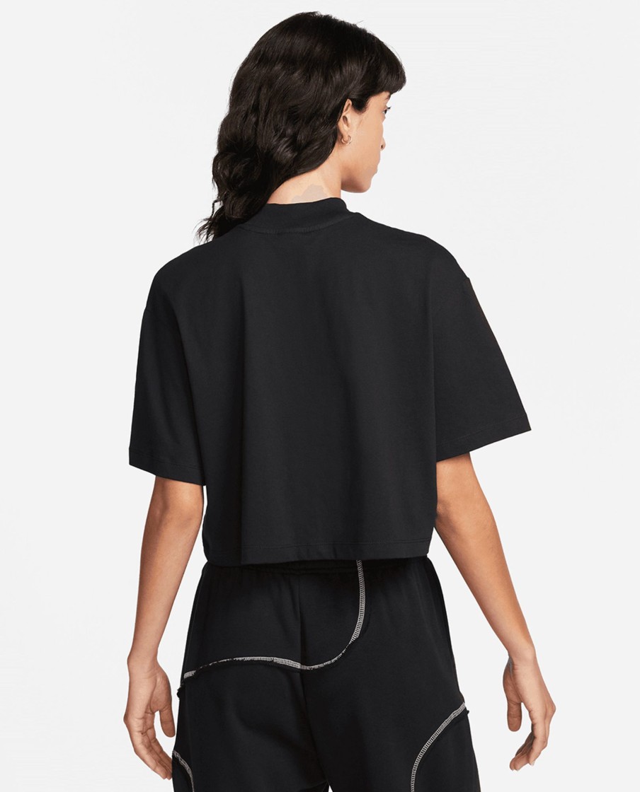 Women Nike Tops & Tees | W Nsw Essntl Mock Boxy Short Sleeve Top