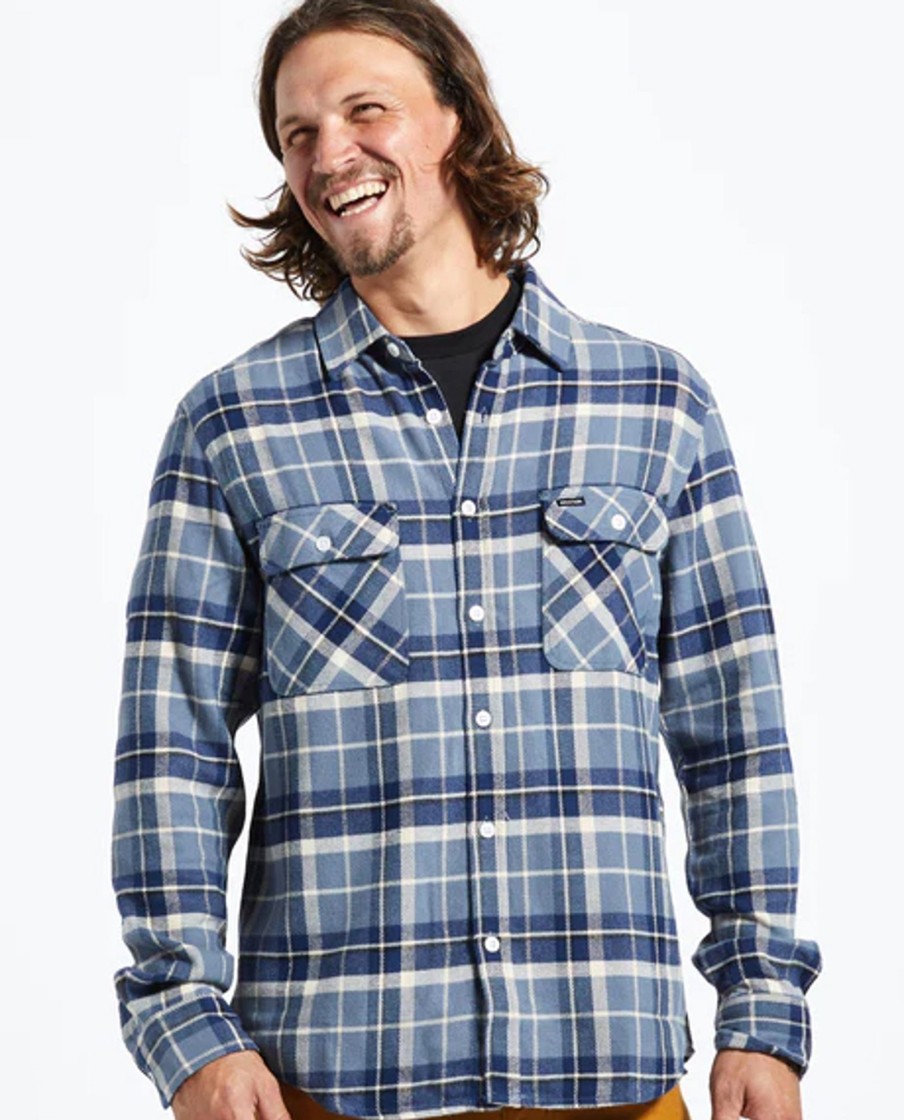 Men Brixton Shirts | Bowery Long Sleeve Flannel Shirt