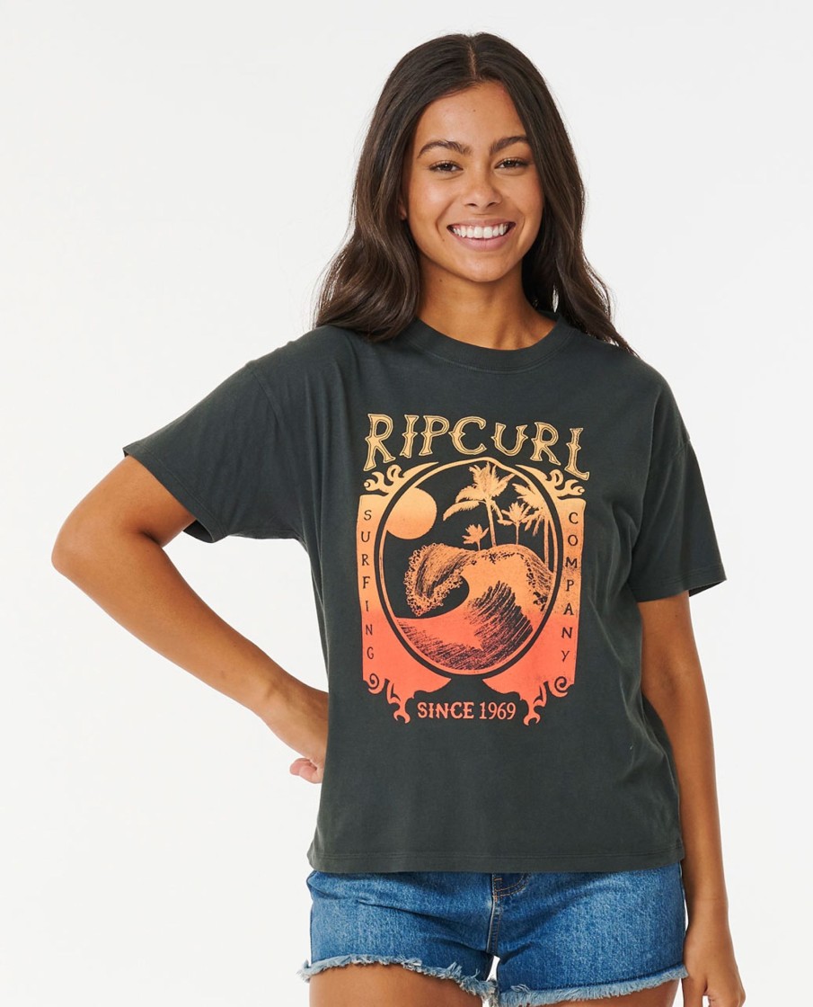 Women Rip Curl Tops & Tees | Moonlight Relaxed Tee