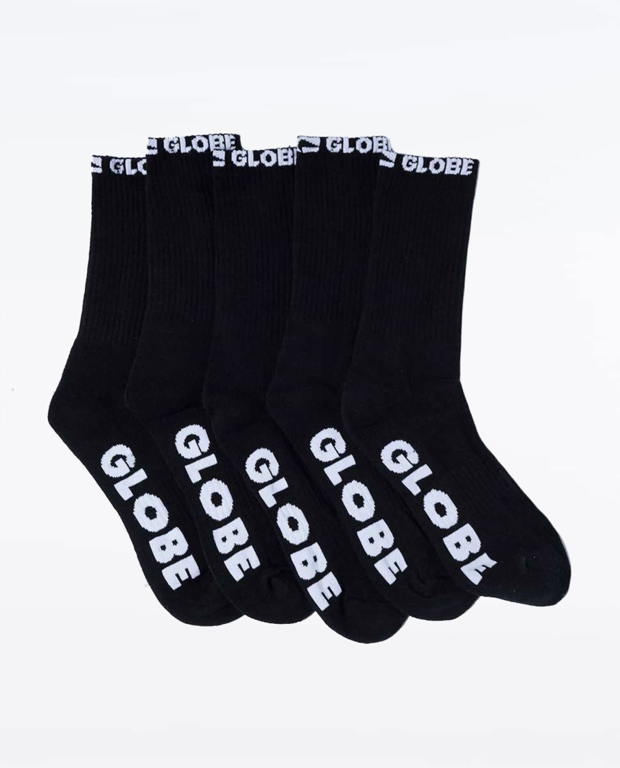 Women Globe Socks | Youth Blackout Socks Size 2-8 5Pk