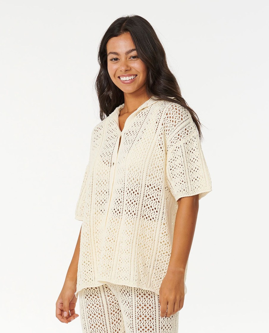 Women Rip Curl Tops & Tees | Pacific Dreams Crochet Shirt