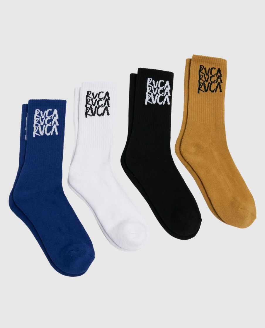 Men RVCA Socks | Rvca Seasonal 4 Pack