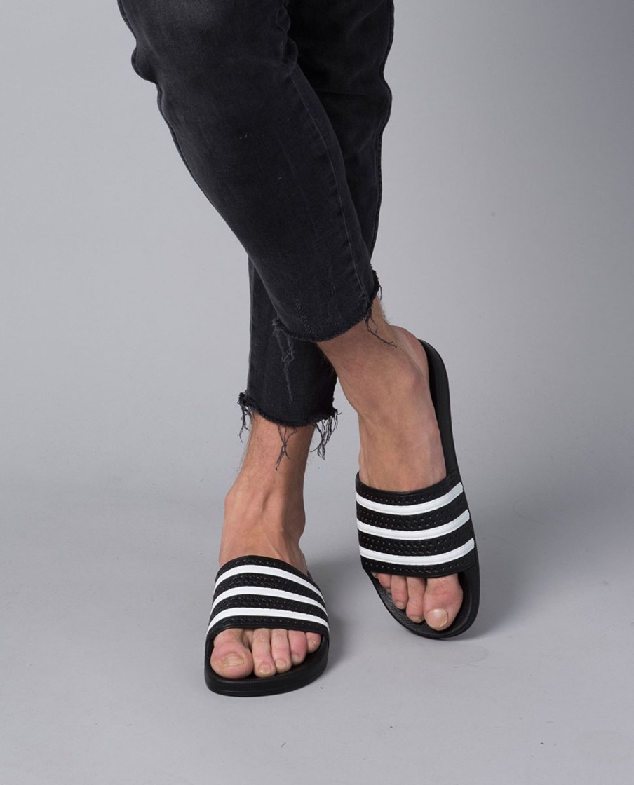 Men Adidas Sandals & Thongs | Adilette Black Slides