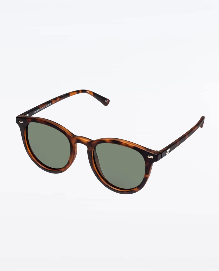 Men Le Specs Sunglasses | Unisex Fire Starter Matte Tort Polarised Sunglasses