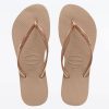 Women Havaianas Sandals & Thongs | Slim Metallic Rose Gold Thong