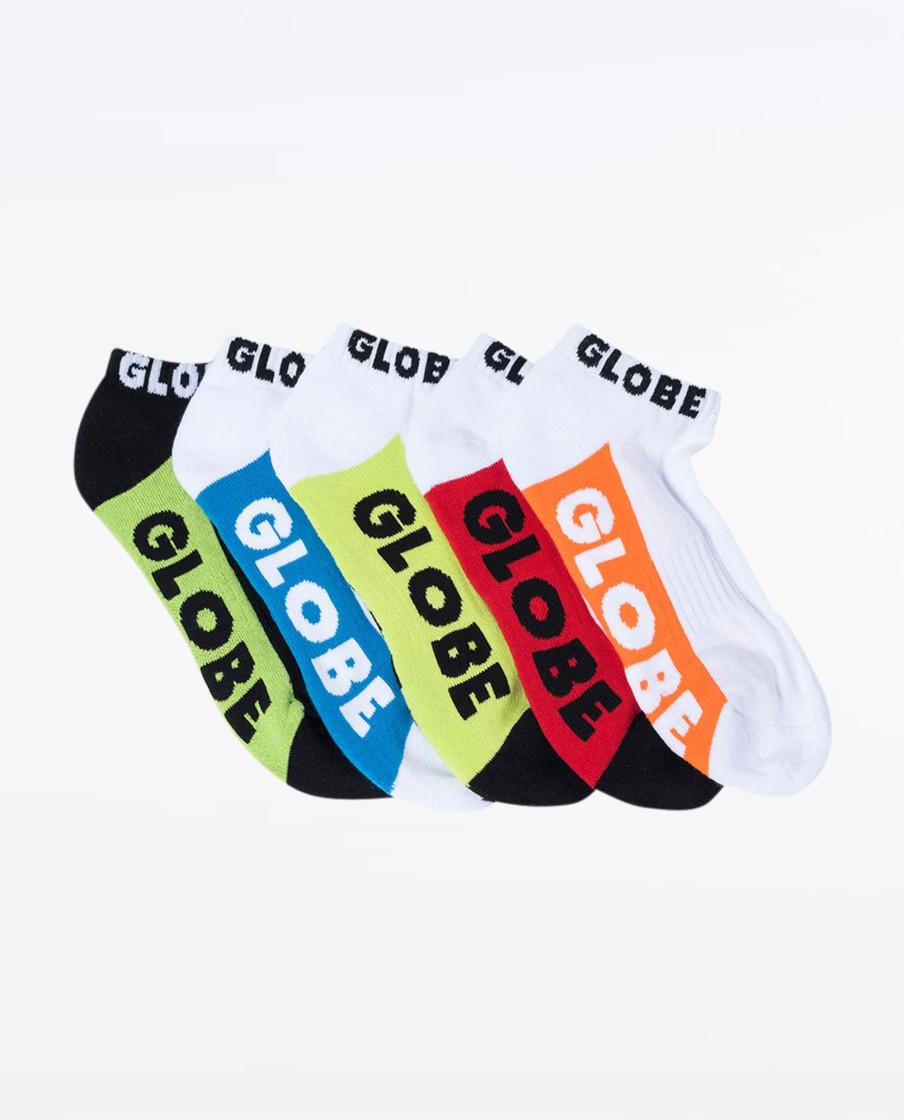 Men Globe Socks | Multi Brights Ankle Sock 5Pk