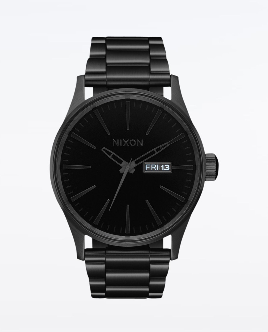 Men Nixon Watches | The Sentry Stainless Steel All Black Watch