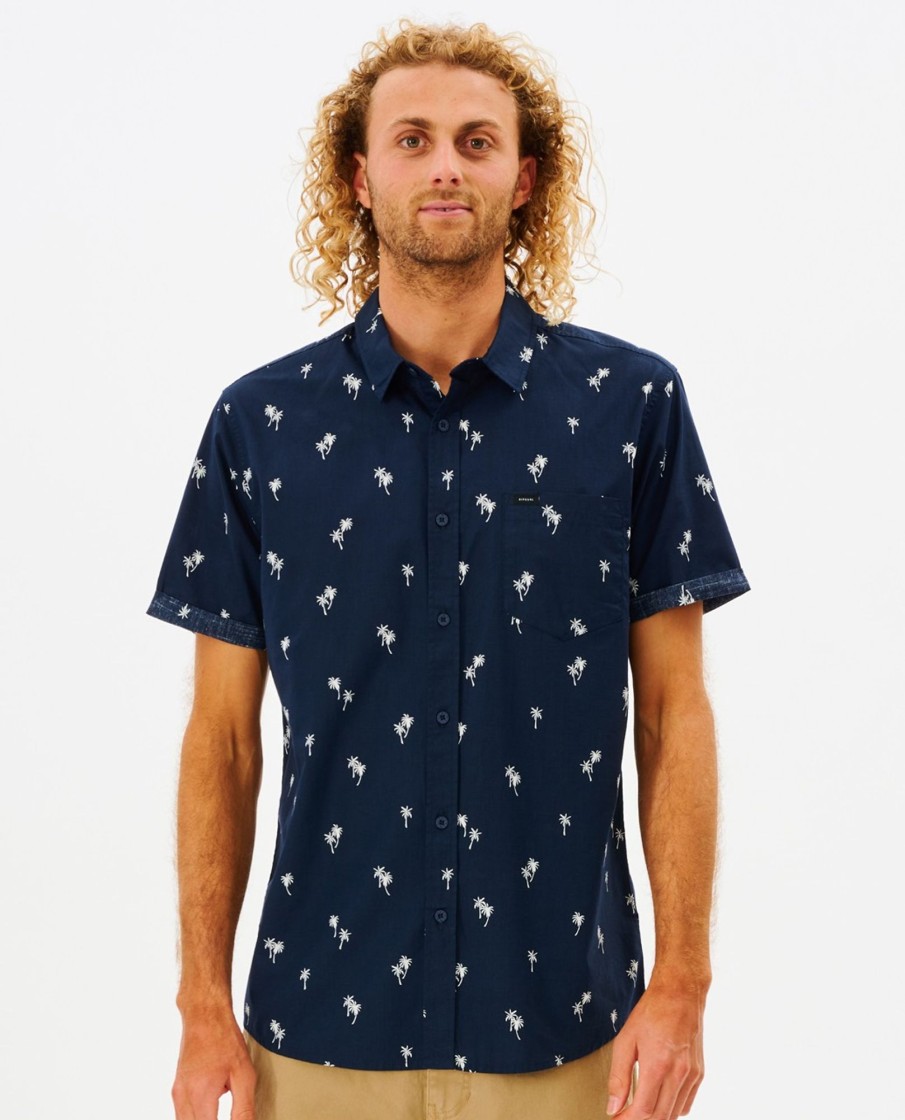 Men Rip Curl Shirts | Paradise Palms Short Sleeve Shirt