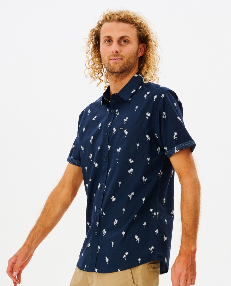 Men Rip Curl Shirts | Paradise Palms Short Sleeve Shirt