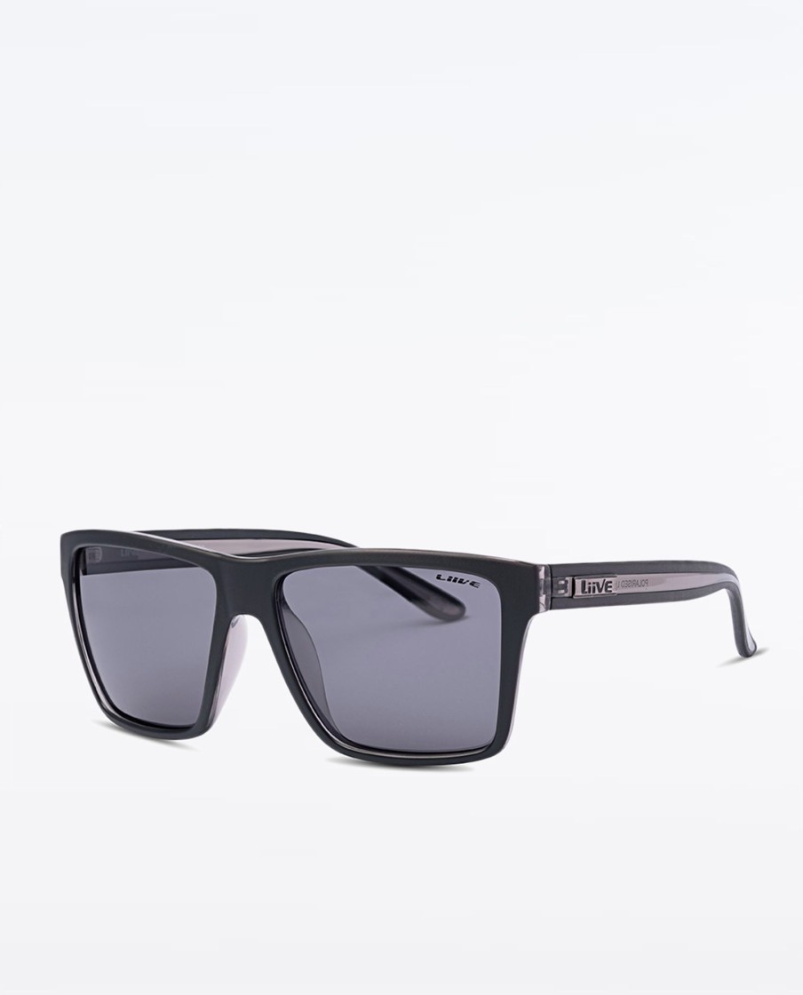 Men Liive Sunglasses Sunglasses | Bazza Polarised Matte Black Xtal Sunglasses