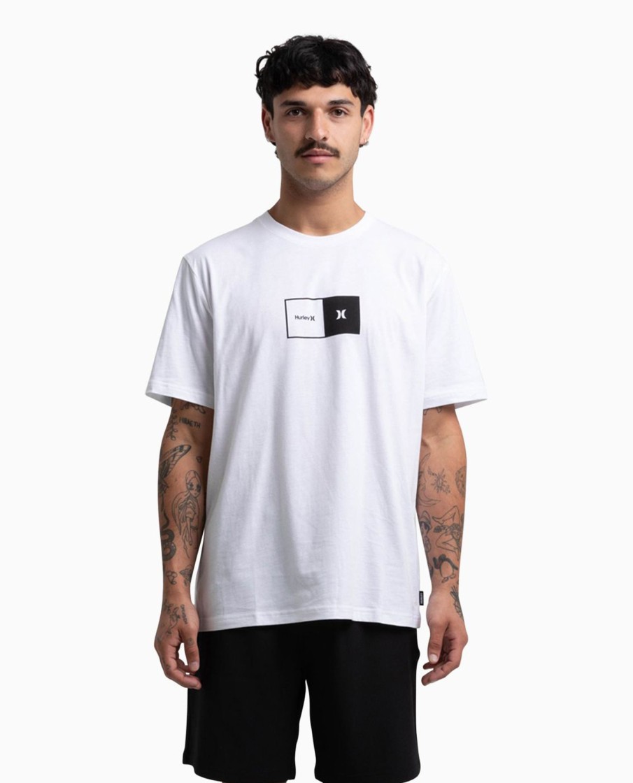 Men Hurley Tees & Polos | Contrast Box Short Sleeve Tee