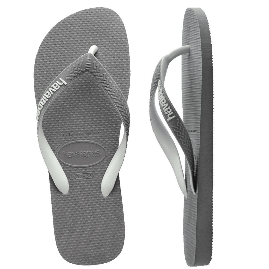 Men Havaianas Sandals & Thongs | Havs Top Mix Steel Grey/Steel Grey