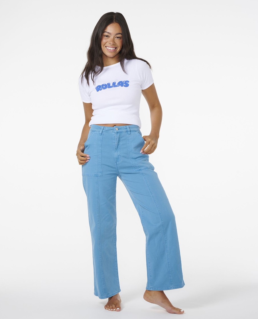 Women Rollas Pants & Jeans | Heidi Trade Cornflower Pants