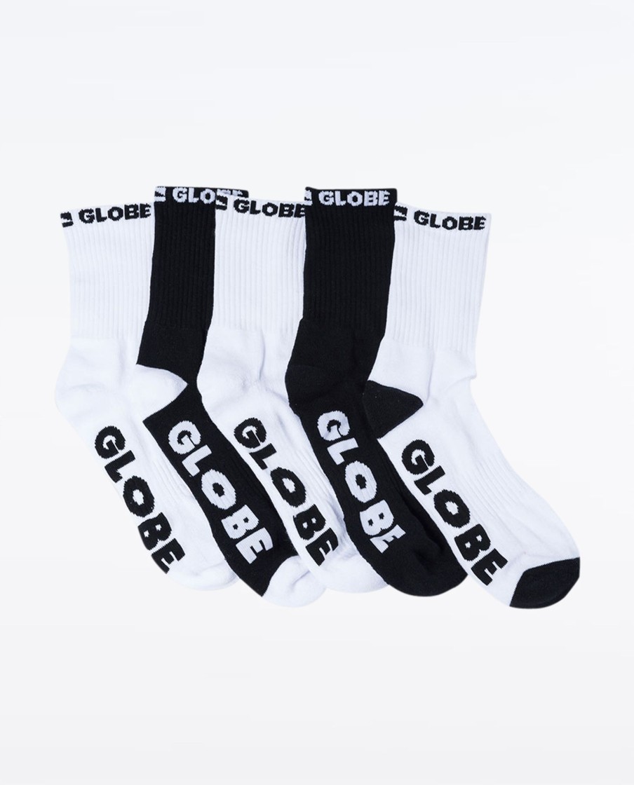 Men Globe Socks | Quarter Sock 5Pk