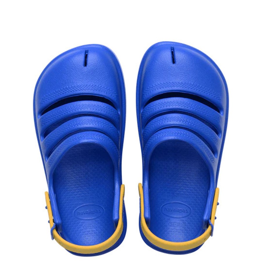 Kids Havaianas Shoes | Havs Kids Clogs Blue/Yellow