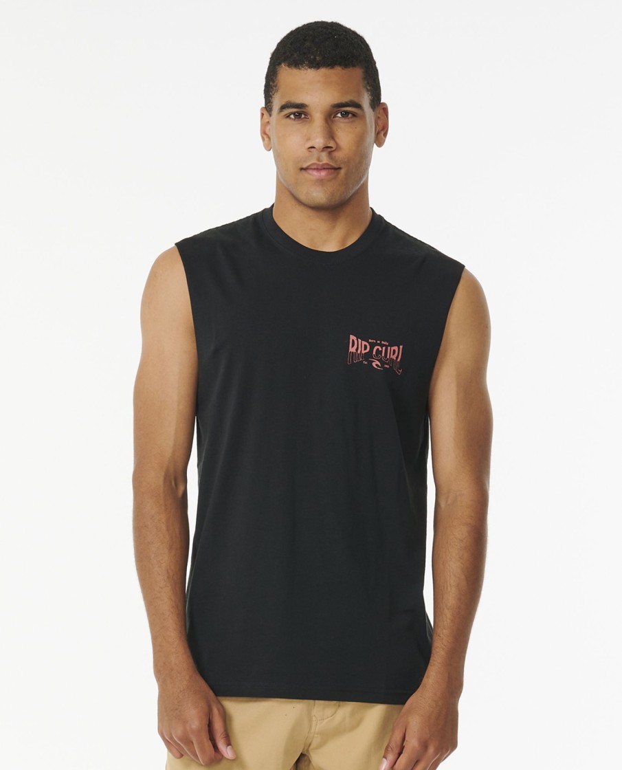 Men Rip Curl Singlets & Tanks | Affinity Logo Muscle Top