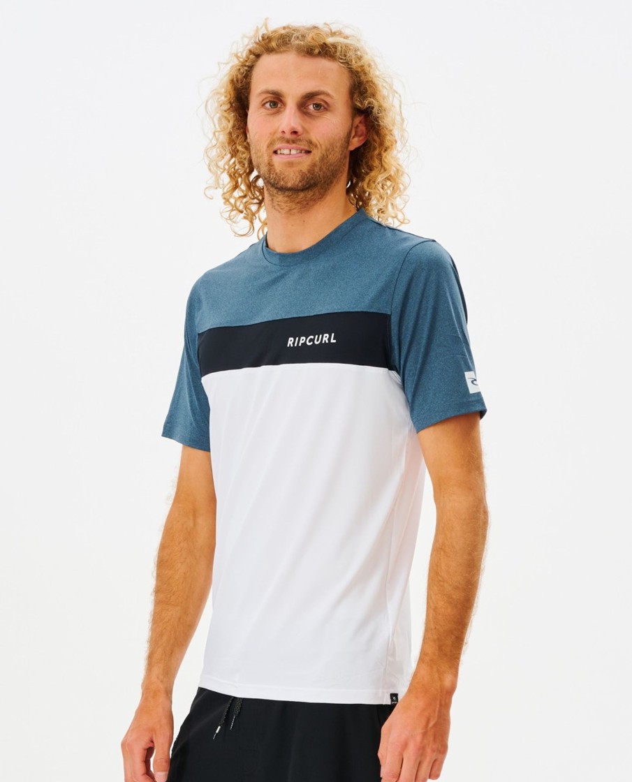 Men Rip Curl Rashies & Wetsuits | Undertow Short Sleeve Tee