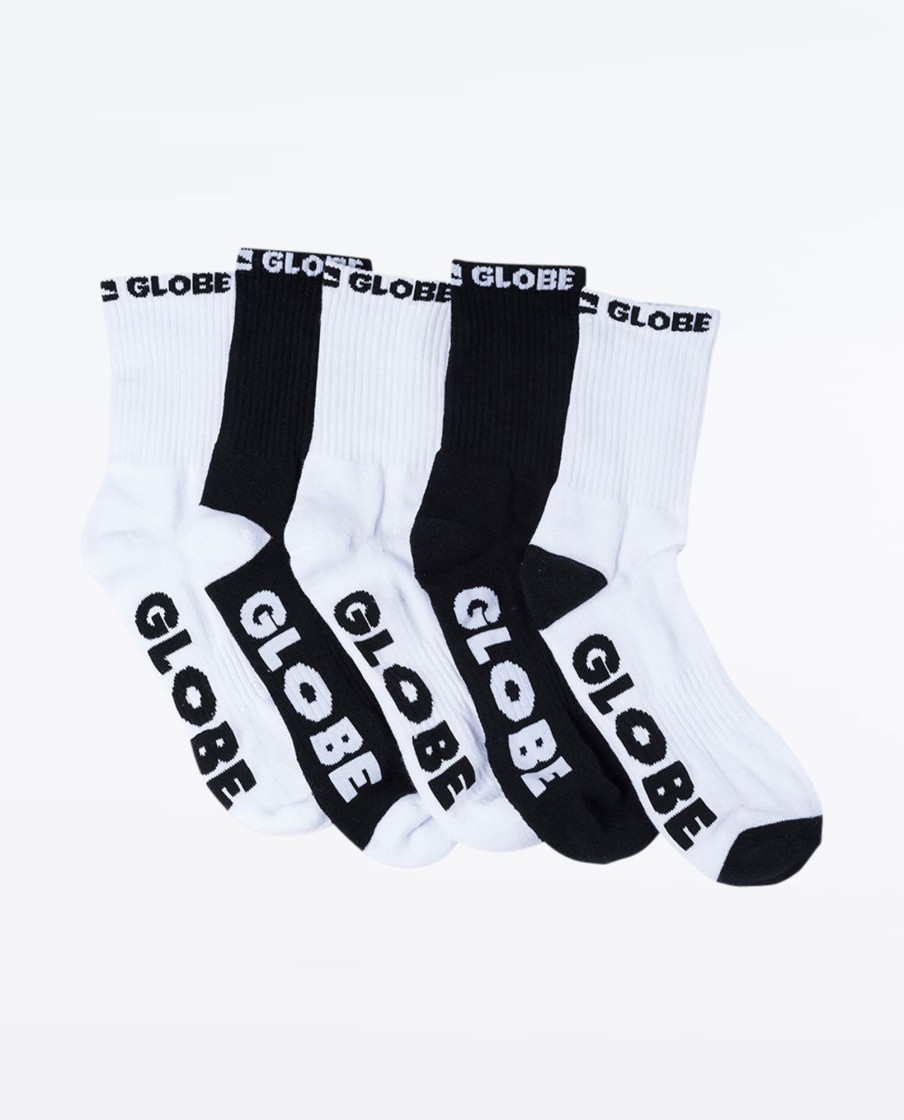 Men Globe Socks | Quarter Large Socks 5Pk