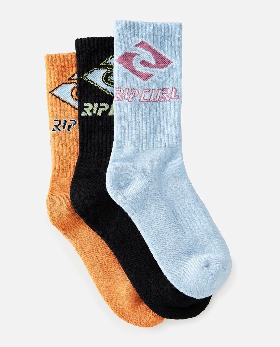 Kids Rip Curl Accessories | Diamond Crew Sock 3Pk