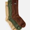 Men Rip Curl Socks | Diamond Crew Sock 3Pk