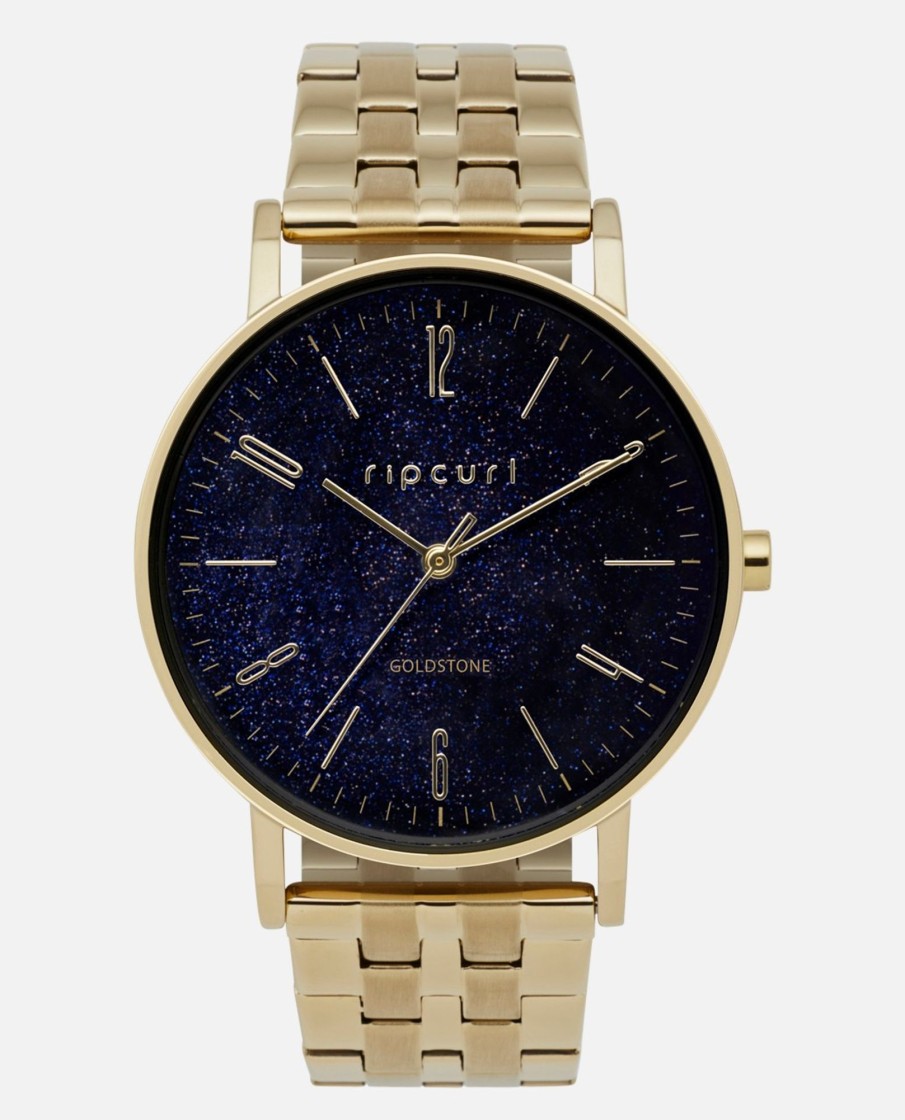 Women Rip Curl Watches | Latch Stainless Steel Blue Goldstone Watch