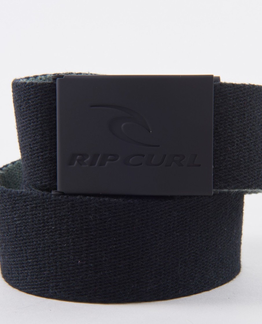 Men Rip Curl Belts | Snap Reversible Webbed Belt