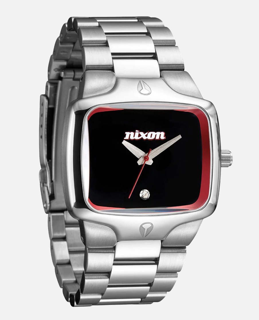 Men Nixon Watches | The Player - Silv/Red Limited Watch