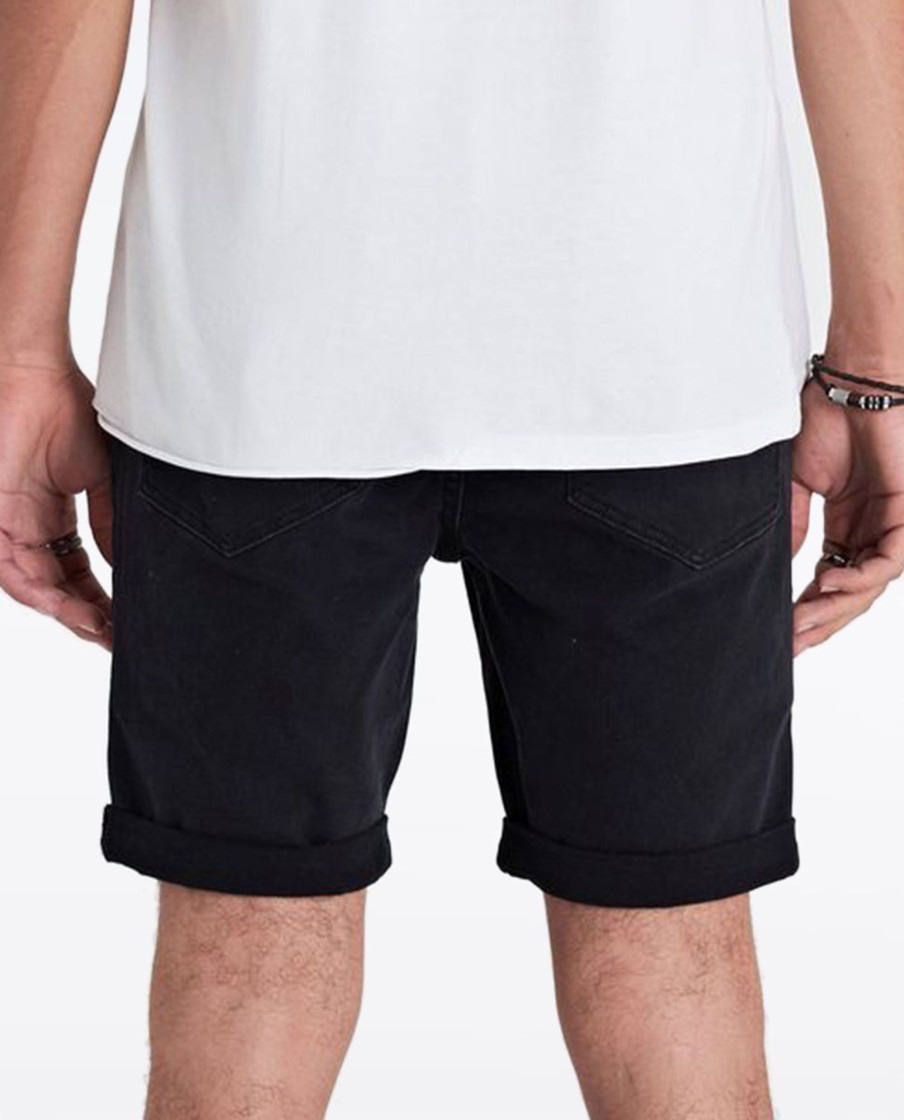 Men Abrand Jeans Shorts | Dropped Skinny Black Short