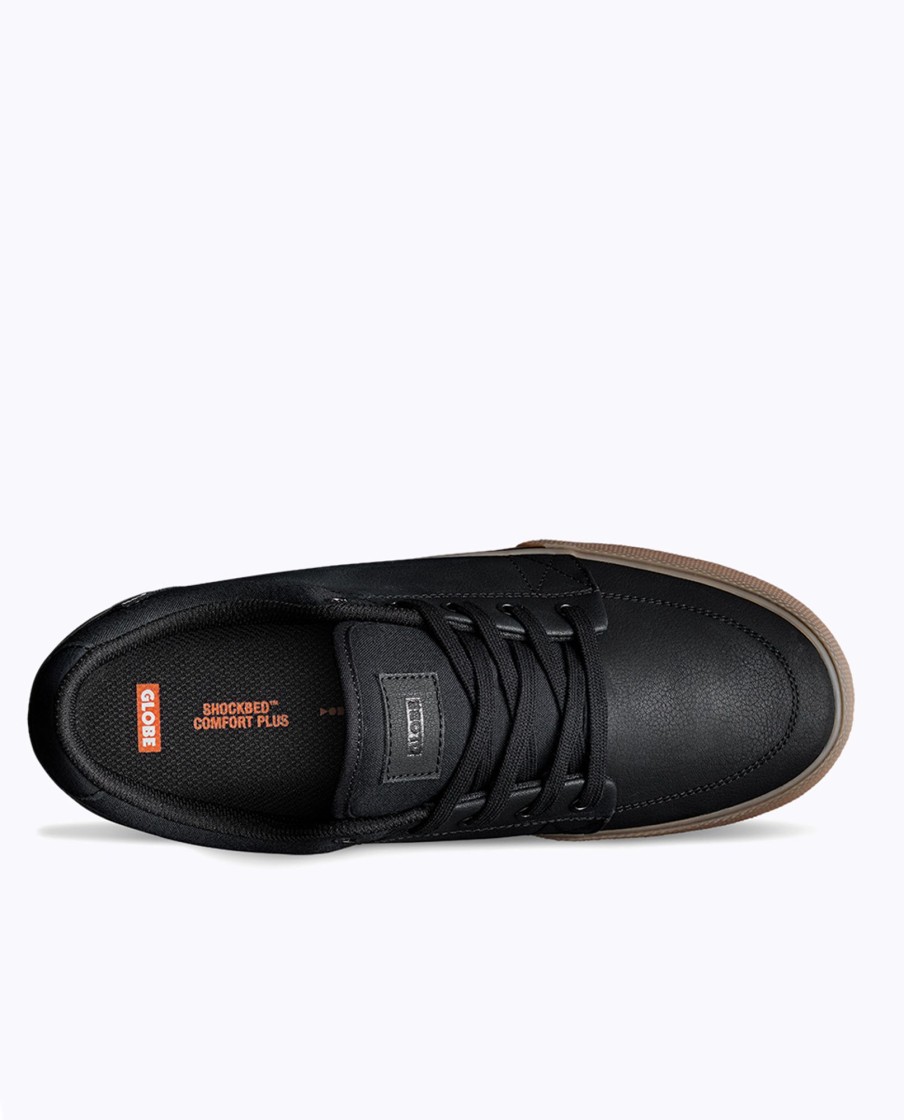 Men Globe Sneakers | Globe Gs Black Mock/Gum Skate Shoes